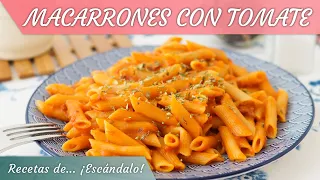 MACARRONES CON TOMATE, receta de pasta sencilla y deliciosa