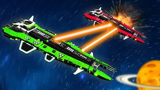 Capital Ship vs Enemy MOTHERSHIP In Epic SPACE BATTLE!
