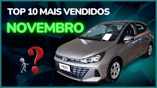 TOP 10 CARROS MAIS VENDIDOS DE NOVEMBRO - 2022