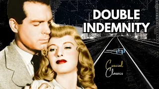 Double Indemnity 1944 film noir, Barbara Stanwyck, Fred MacMurray, full movie reaction