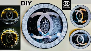 DIY Galm CoCo Chanel Large Wall Clock | Wall Clock | Home Decor | Chanel Logo | LED lighting 2021