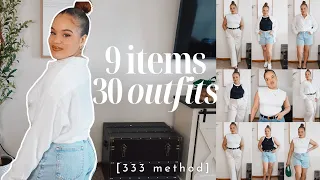 I made 30 outfits using ONLY 9 items! | SIMPLE + TIMELESS styles using the 333 method!