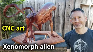 CNC carving a Xenomorph alien with the Shapeoko XXL
