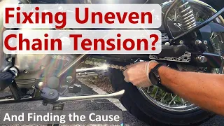Fixing Uneven Chain Tension on a Motorcycle | Unexpected Cause