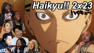 Haikyu!! 2x23 Reactions | Great Anime Reactors!!! | 【ハイキュー!!】【海外の反応】