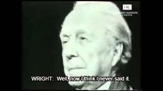 Interview with Frank Lloyd Wright