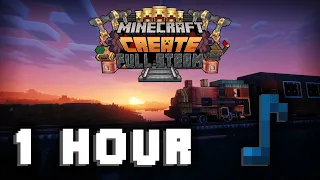 Minecraft Create - ASMR Relaxing 1 HOUR Train Ride + Music 1440p