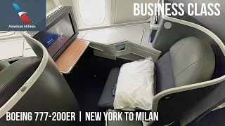 American Airlines Business Class Boeing 777-200ER | New York to Milan