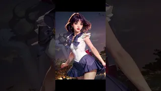Sailor Moon transforming by AI (Images by Vincent Lo) #shorts #mrko