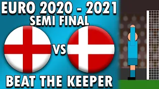 England vs Denmark ⚽ Beat The Keeper ⚽ 10 Minute Match Semi Final