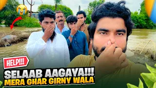 Selaab Agaya 😢 Mera Ghar Girny Wala Hey 🥹 | Khizar Omer