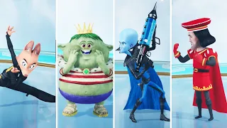 DreamWorks All-Star Kart Racing - All Unlockable Boss Characters (4K)