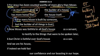 Jesus is Greater and Better than Moses (Hebrews 3:1-6)