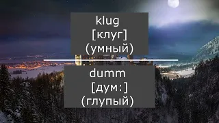 Антонимы на немецком 1, с транскрипцией,  слова для A1, Немецкий, Deutsch.