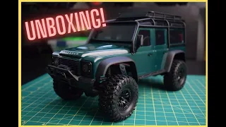 Unboxing TRX4m 1/18 Defender and First Indoor Run