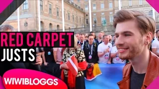 Justs Latvia @ Eurovision 2016 red carpet | wiwibloggs