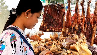 Style Chopped Meat Stall in Village - Cambodia's Greatest Street Food