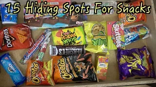 15 Spots At Home You Can Hide Your Snacks From Family- FOOD LIFE HACKS (Secret Compartments)