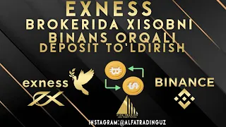 EXNESS BROKERDA BINANS ORQALI DEPOSIT QILISH VA WITHDRAWAL