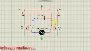 Mạch điều khiển đảo chiều động cơ sử dụng 2 relay