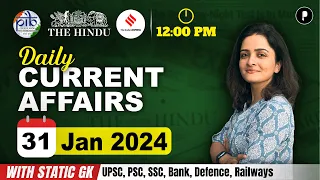 31 January Current Affairs 2024 | Daily Current Affairs | Current Affairs Today