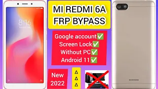 Mi REDMI 6A Frp Bypass || Android 10,11,12 (Without PC) || #mi6a #frpbypass