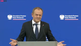 Konferencja prasowa premiera Donalda Tuska