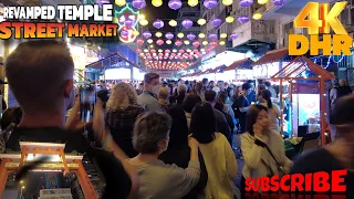 The Newly Revamped Temple Street Night Market | Hongkong's Street Food Walk tour #4k #trending