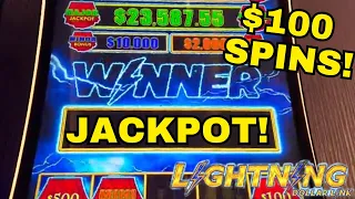 $100 SPIN BONUSES! Nice Jackpot Lightning Dollar Link!