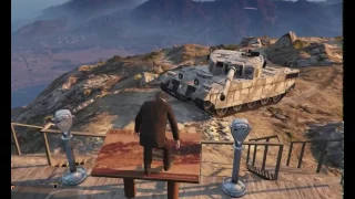 GTA 5 - Mount Chiliad in Tank Rhino !