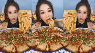 Chinese Mukbang:🍜 Asmr Eating Show | 매운팽이버섯 먹방 | 중국먹방/팽이버섯/불닭팽이버섯/매운음식 먹방 | 중국음식 먹기 리얼사운드