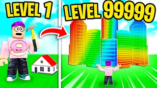 Can We Build a MAX LEVEL CITY In ROBLOX CITY TYCOON?! (BIGGEST CITY POSSIBLE!)