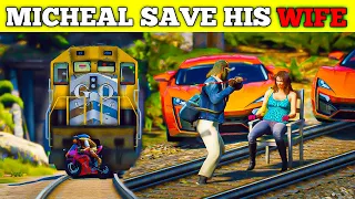 GTA V: MICHEAL SAVE HIS WIFE FROM TREAVOR 😮| #shorts #gta5