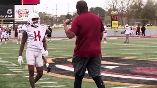 Outside Receivers Coach Tony Hull Mic'd Up for Spring Practice No. 4