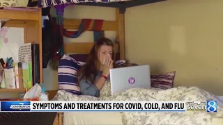 Symptoms and treatments for COVID, cold and flu