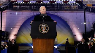 Biden says fight in Ukraine is a battle for future of democracy | FULL SPEECH