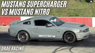 Mustang Supercharger vs Mustang Nitro | ARRANCONES AUTÓDROMO CULIACÁN | DRAG RACING