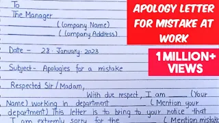 How to write apology letter to your company || apology letter to company#apologylettertocompany