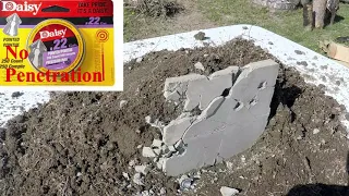 Concrete Rebar Penetration Shooting Test Armor Piercing .22 .177