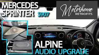 Awesome Mercedes Sprinter (S907) Motorhome Retrofit - Full Alpine Speaker System Upgrade