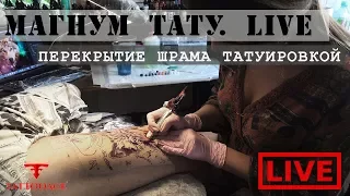 Перекрытие шрама татуировкой "Магнум тату. Live"