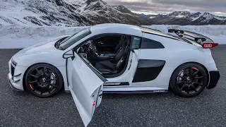 WOW! 2018 AUDI R8 V10 PERFORMANCE PARTS climbing the ALPS - Amazing footage - Limited edition