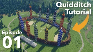 How to build the Quidditch Pitch in Minecraft - Episode 1 - Foundations!
