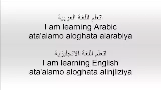 How to Say in Arabic I am learning Arabic or English