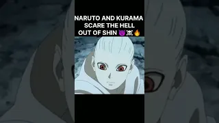 Naruto and Kurama Scare The Hell Out Of Shin 😈☠️🔥 /#naruto #shorts