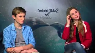 Dolphin Tale 2: Cozi Zuehlsdorff "Hazel Haskett" & Nathan Gamble "Sawyer Nelson" Interview