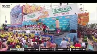 Nathan's 2015 Hot Dog Eating Contest - Joey Chestnut VS Matt Stonie