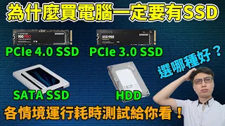 SSD怎麼選？其實SSD還有分種類！實測各種的速度與使用情境給你看！三星 980 1TB無內建DRAM效能依舊強勁！價格更漂亮更超值，裝機首選SSD非它莫屬！最新款980 Pro則適合追求效能的玩家！