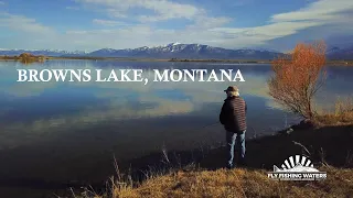 Fly Fishing For Big Rainbow Trout in Browns Lake Near Ovando, Montana in Late April 2020