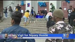 Nipsey Hussle Memorial Held At Hamilton High School